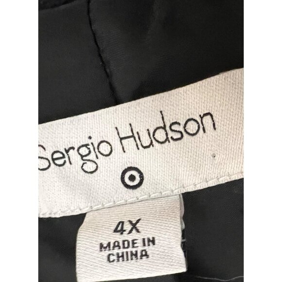 Sergio Hudson X Target Luxury Faux Fur Houndstooth‎ Plush Swing Coat Size 4X - Picture 10 of 12